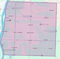 Map of St Joseph Catholic School (Corunna) boundary area