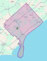 Map of St. Michael Catholic School (Ridgetown) boundary area