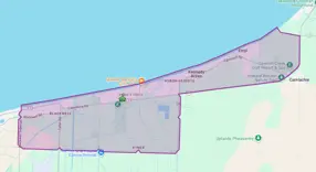 Map of St. Michael Catholic School (Bright's Grove) boundary area